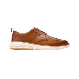 Cole Haan Men's Grand Hurrion Wingtip Oxford, Flowerflex Foam, Brtitish Tan Med